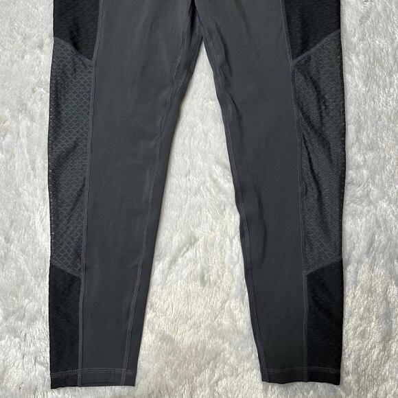 Nike Pro Dri Fit Mesh Inset Crop Leggings Black Women's L - Picture 4 of 8